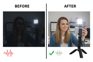 Before vs after comparison – amateur video vs professional vlog with vlogging kit